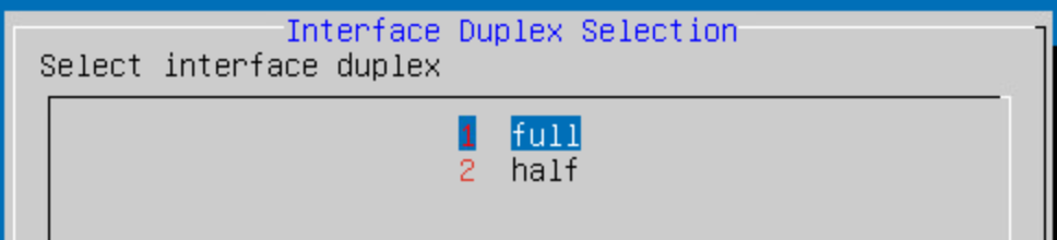 Duplex options Full or Half